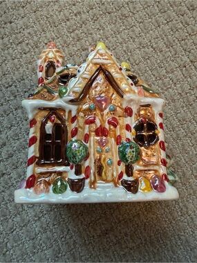 Ceramic Gingerbread House for Tea Lights Christmas winter holiday